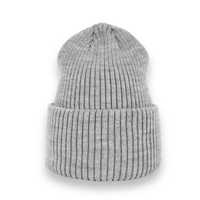 Czapka prążkowana beanie wywijana zimowa