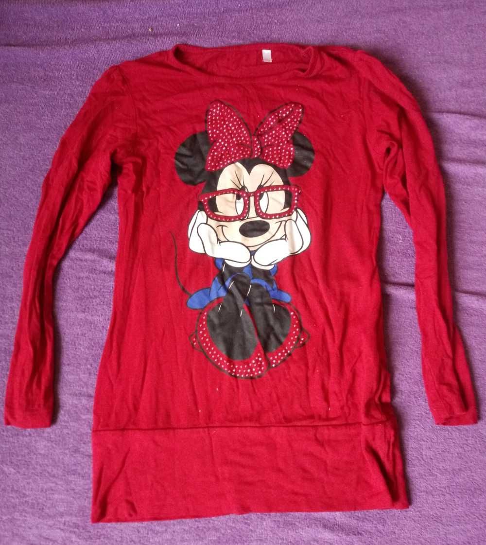 Sukienka, bluza polarowa i legginsy z Myszką Minnie, Disney, 128-134