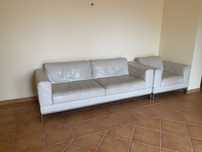 Conjunto de Sofás Cabedal Brancos