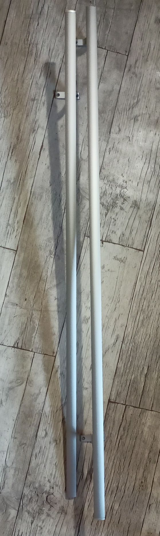 Karnisz aluminiowy na ok. 283cm, 180 i 169cm