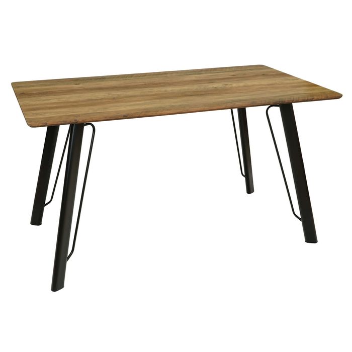 Stół z krzesłami stół +4 krzesła dębowy loft metalowe nogi