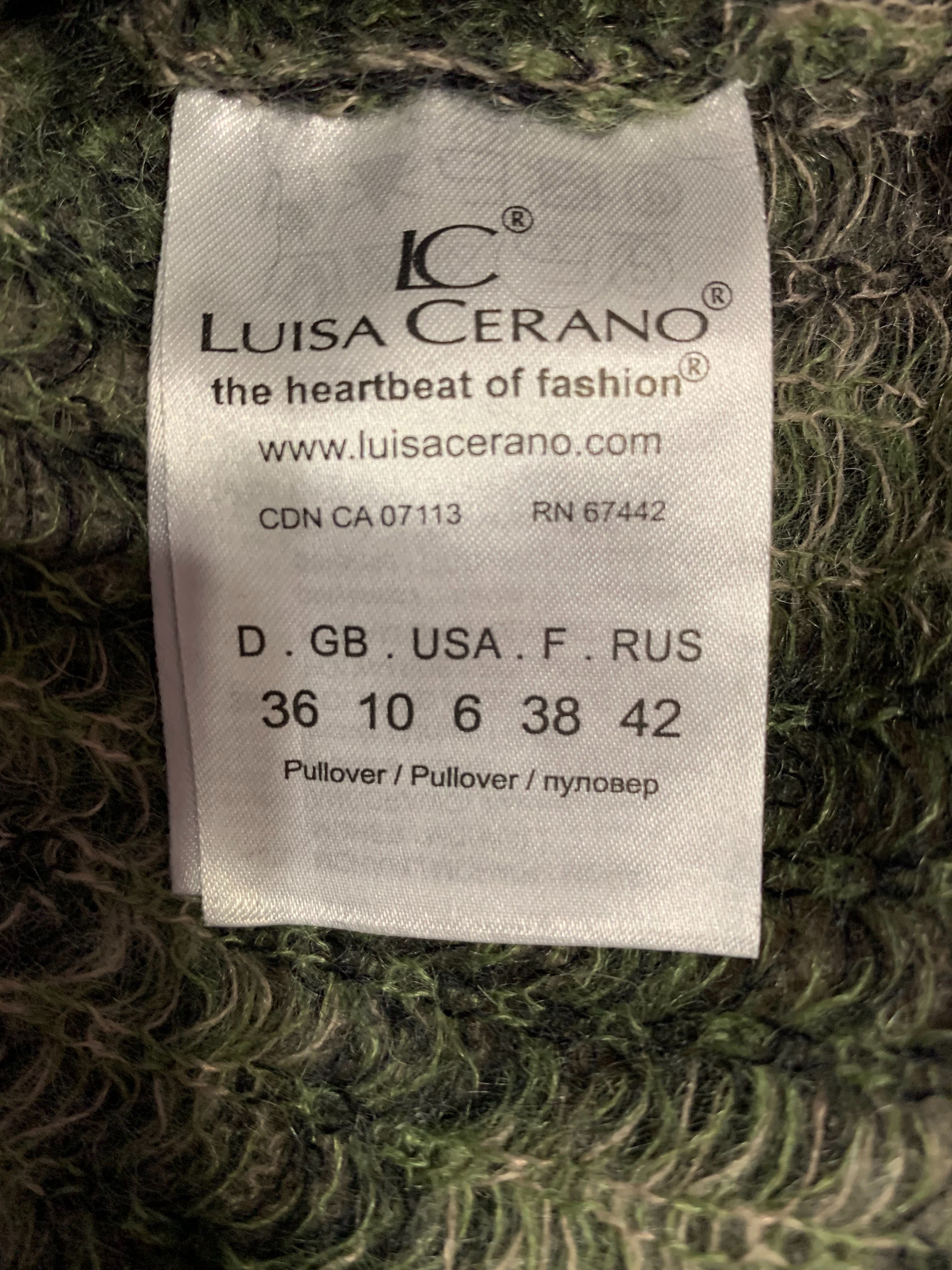Новый Luisa Cerano р.36 мохер/шерсть пуловер, жилет