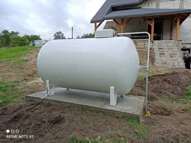 zbiornik na gaz płynny 2700 litrów, montaż, naziemny, podziemny