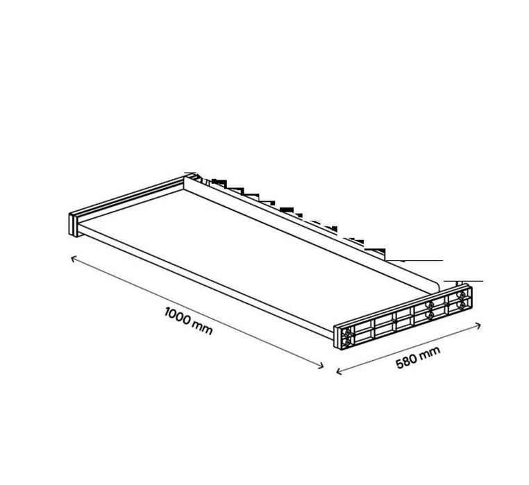 Półka na buty do korpusu 45/58 x 100 cm GoodHome Atomia 1 poziomowa