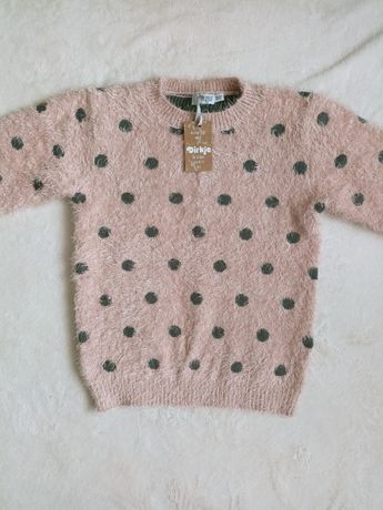 Nowy ciepły sweter dziewczęcy Dirkje rozmiar 116