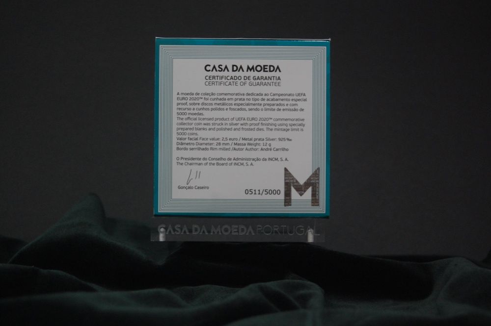 Moeda Euro 2020 Prata Proof