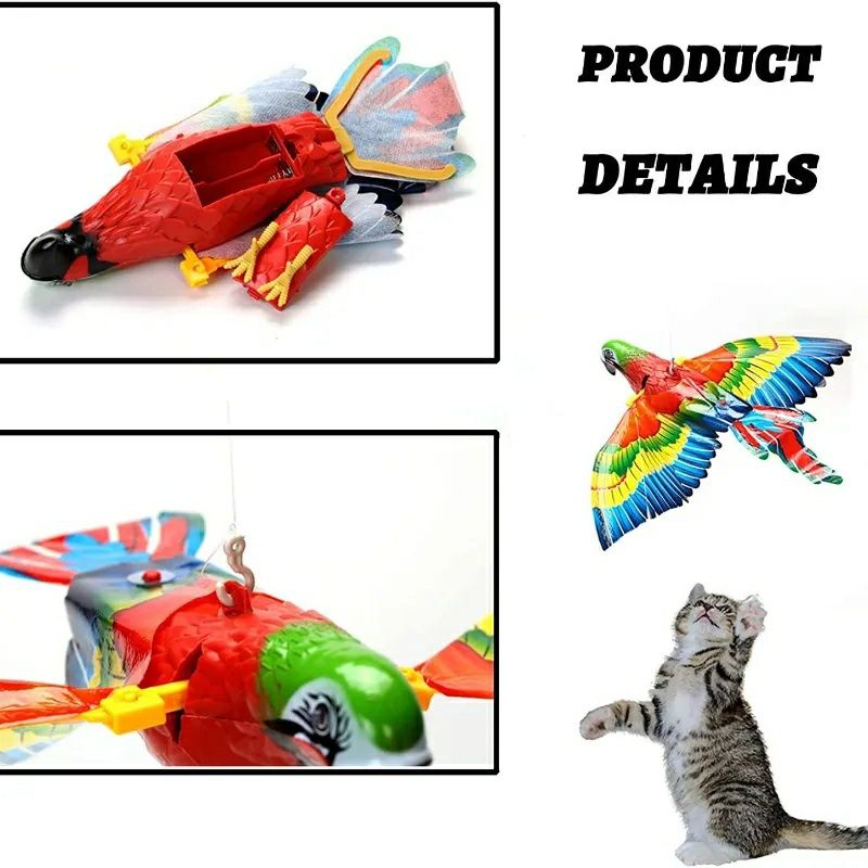 Летающий Попугай игрушка для кота іграшка для кішки