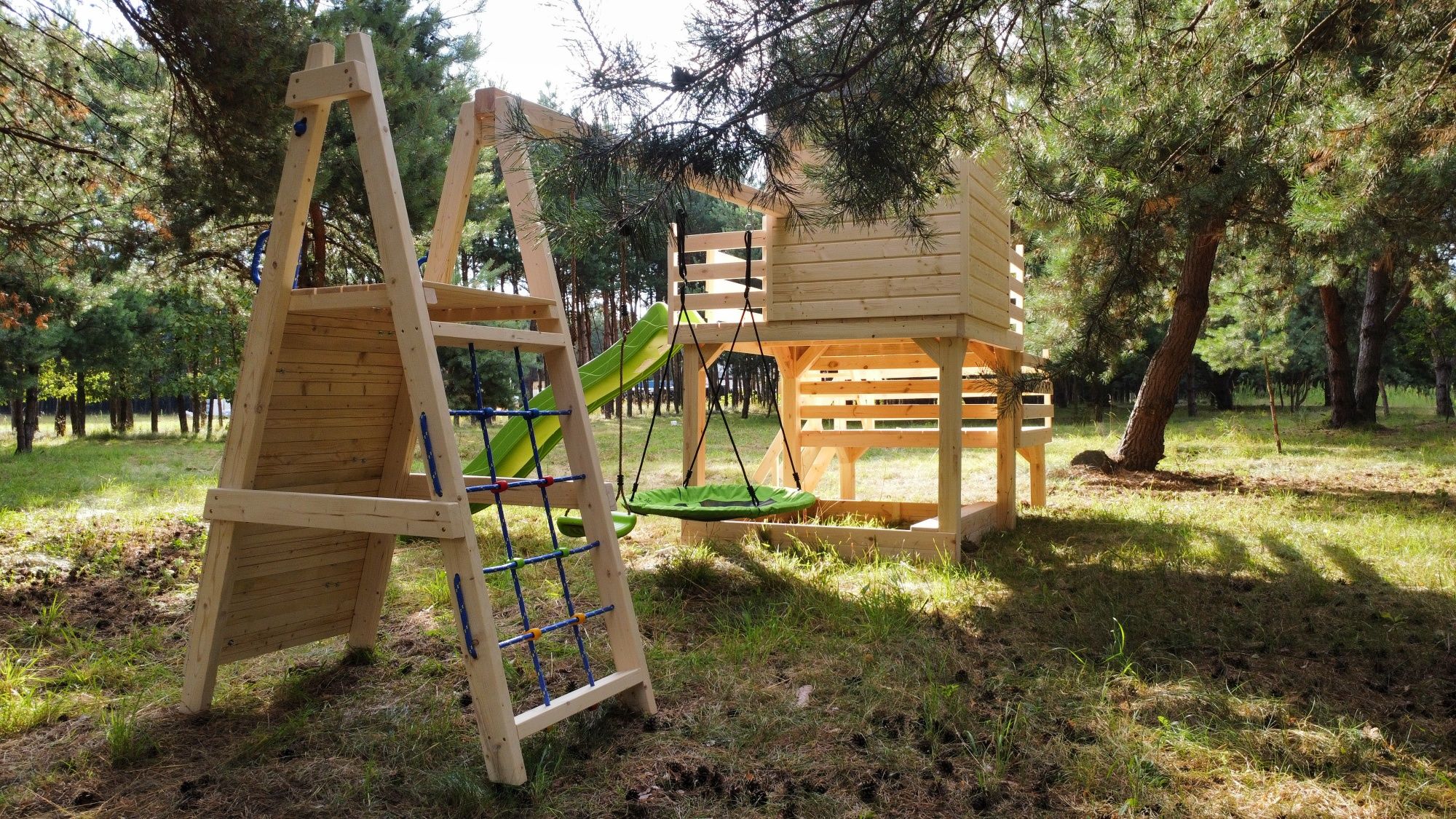Domek dla dzieci Domek z huśtawkami Domek ze zjeżdżalnią Plac zabaw