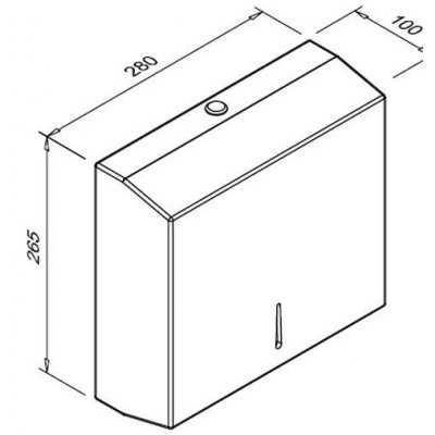 Podajnik ręczników papierowych ZZ HIT Faneco Stal nierdzewna matowy
