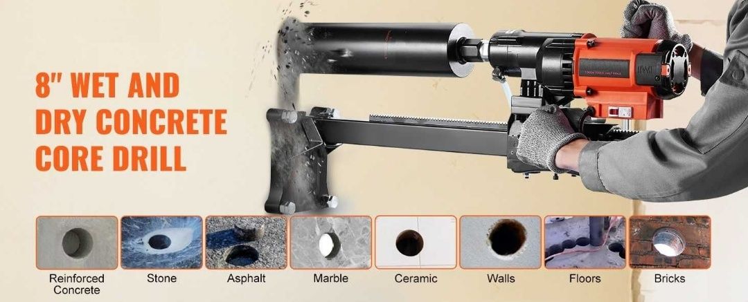 Maquina de furar carotes / caroteadora 3200W. + Broca 108 mm incluída