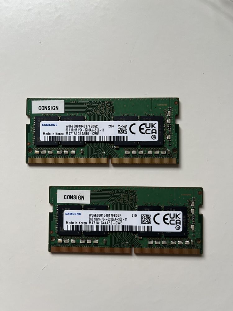 Pamięć RAM DDR4 Samsung 2x 8GB 1Rx16 PC4-3200AA-SCO-11