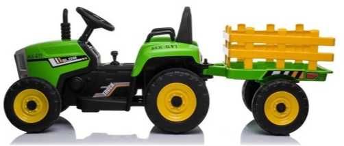 Traktor na akumulator z Przyczepką Pilot 12V samochód auto elektryczny