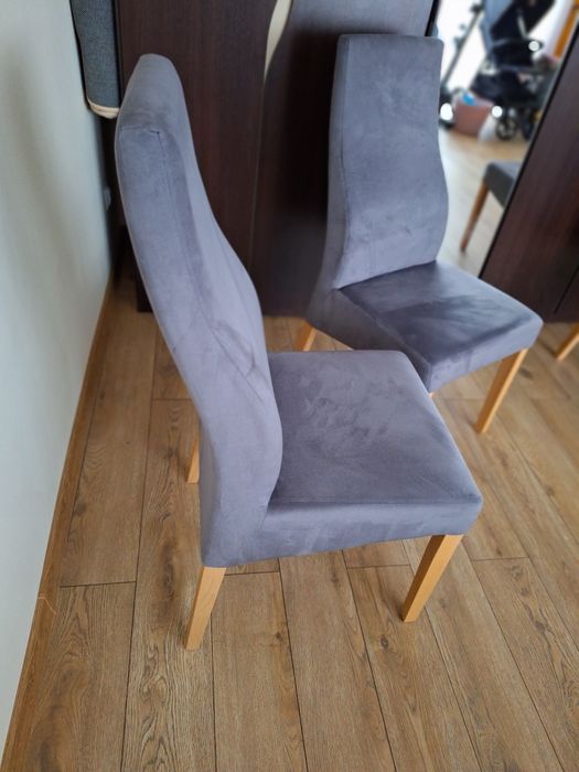 Krzesla szare 8 sztuk