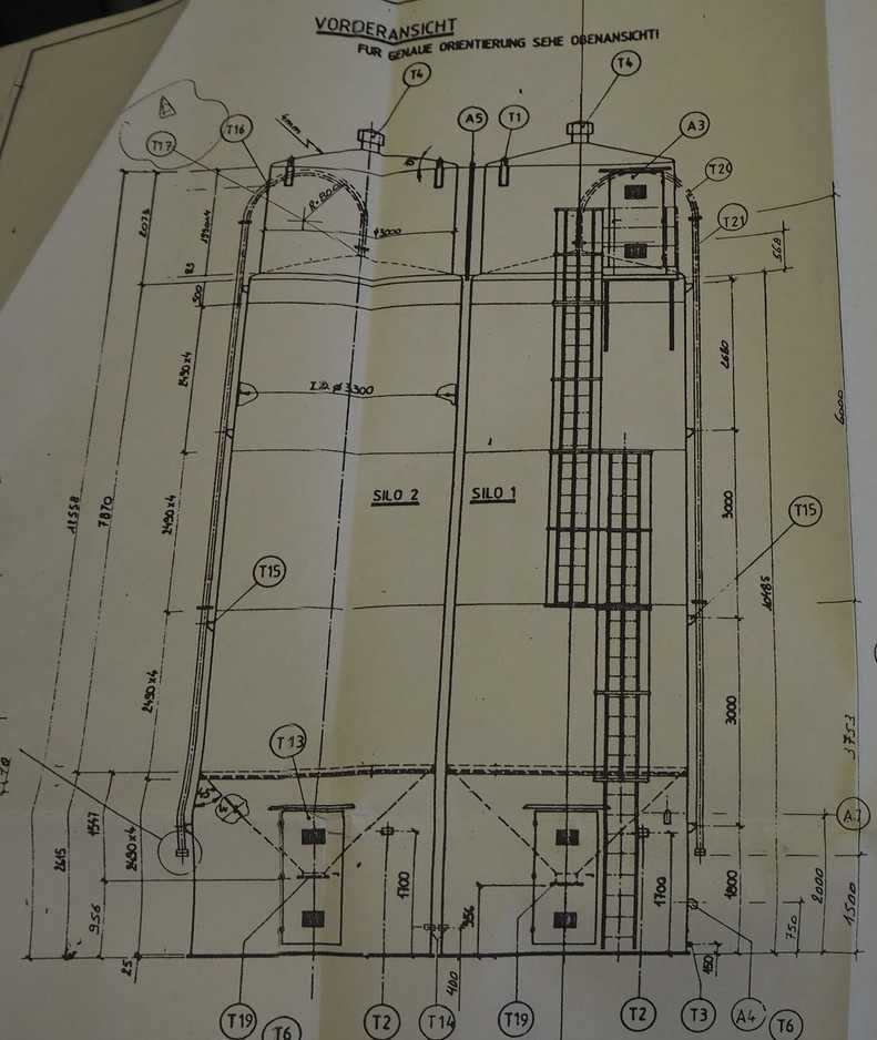 Silos, silosy  Alumionowe ma granulat , proszęk , kredę , przemiał