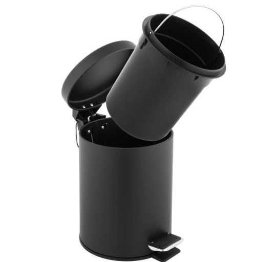Kosz na śmieci 3L do łazienki toalety WC ŚMIETNIK SOFT CLOSE czarny