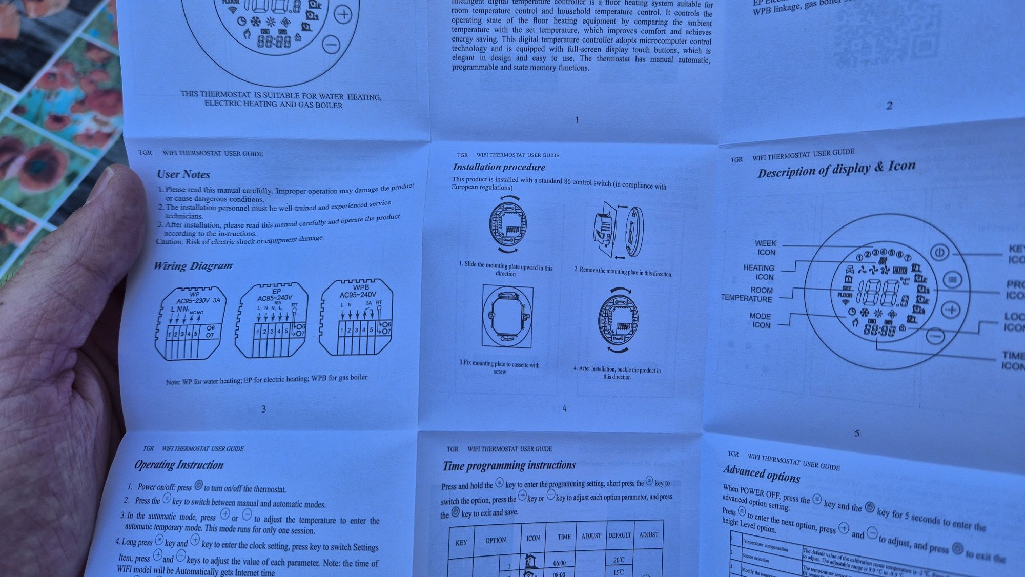 Termostat WiFi elektroniczny do pokoju z czujnikiem do ogrzewania BEOK