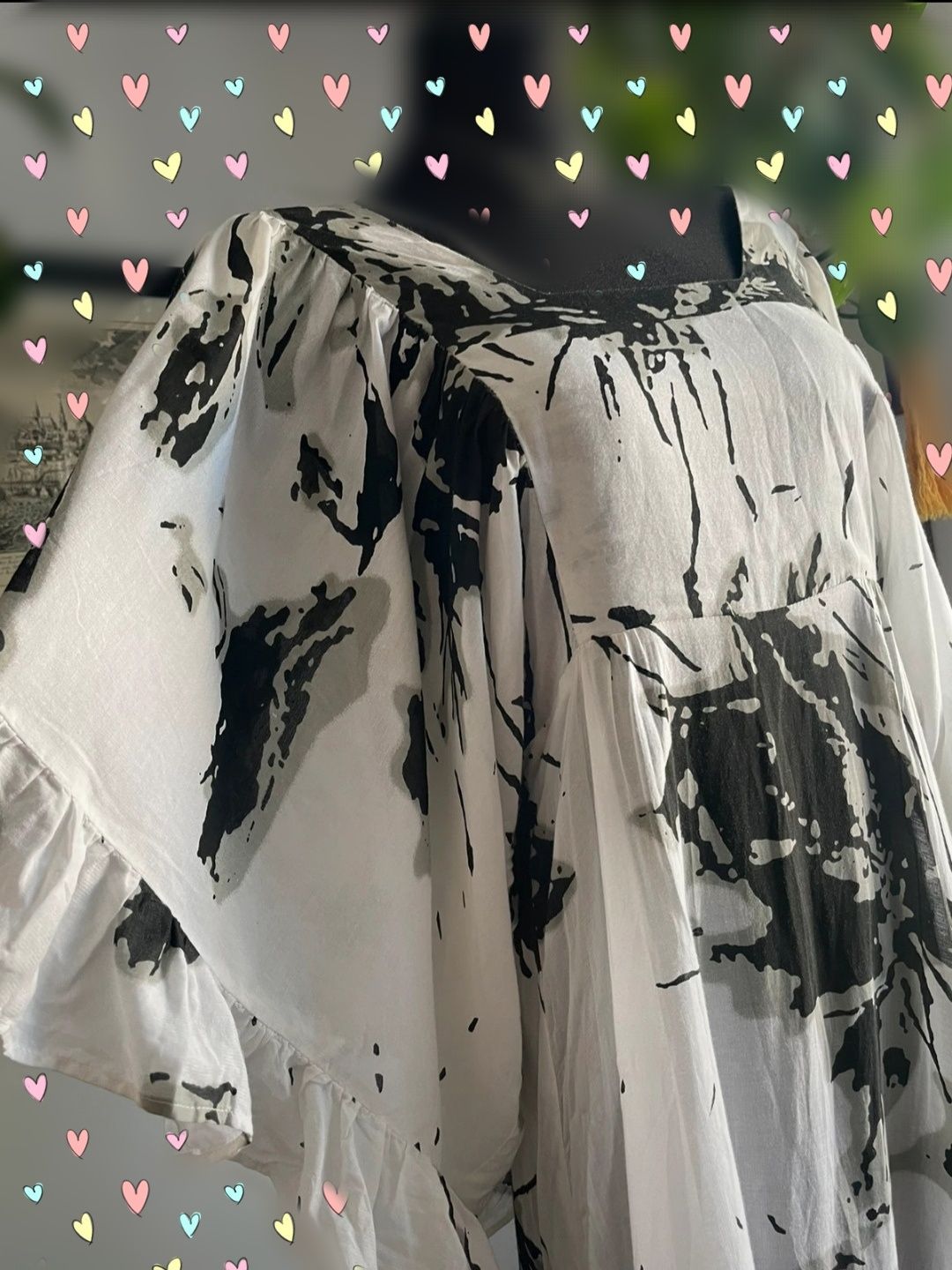 Sukienka boho z szerokimi rękawami
