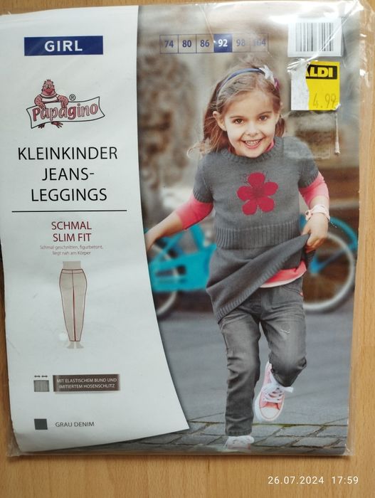 Spodnie jeansowe dziewczęce roz. 92