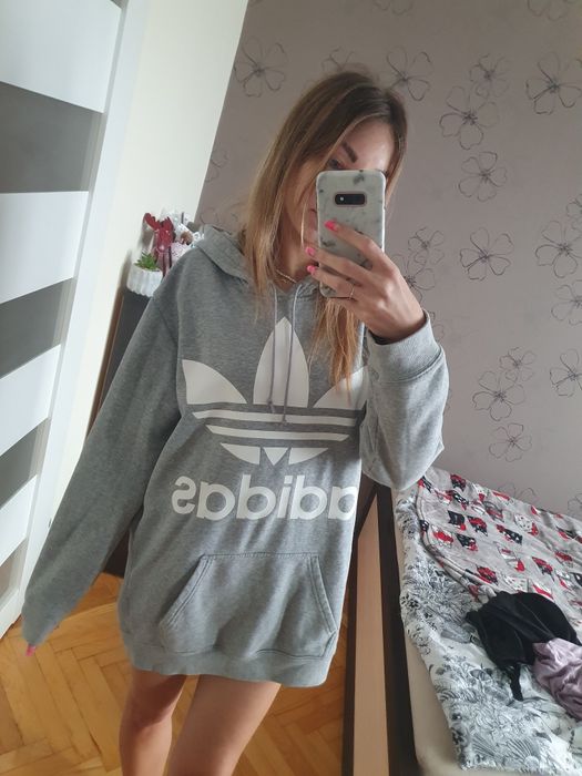 Bluza Adidas oversize szara