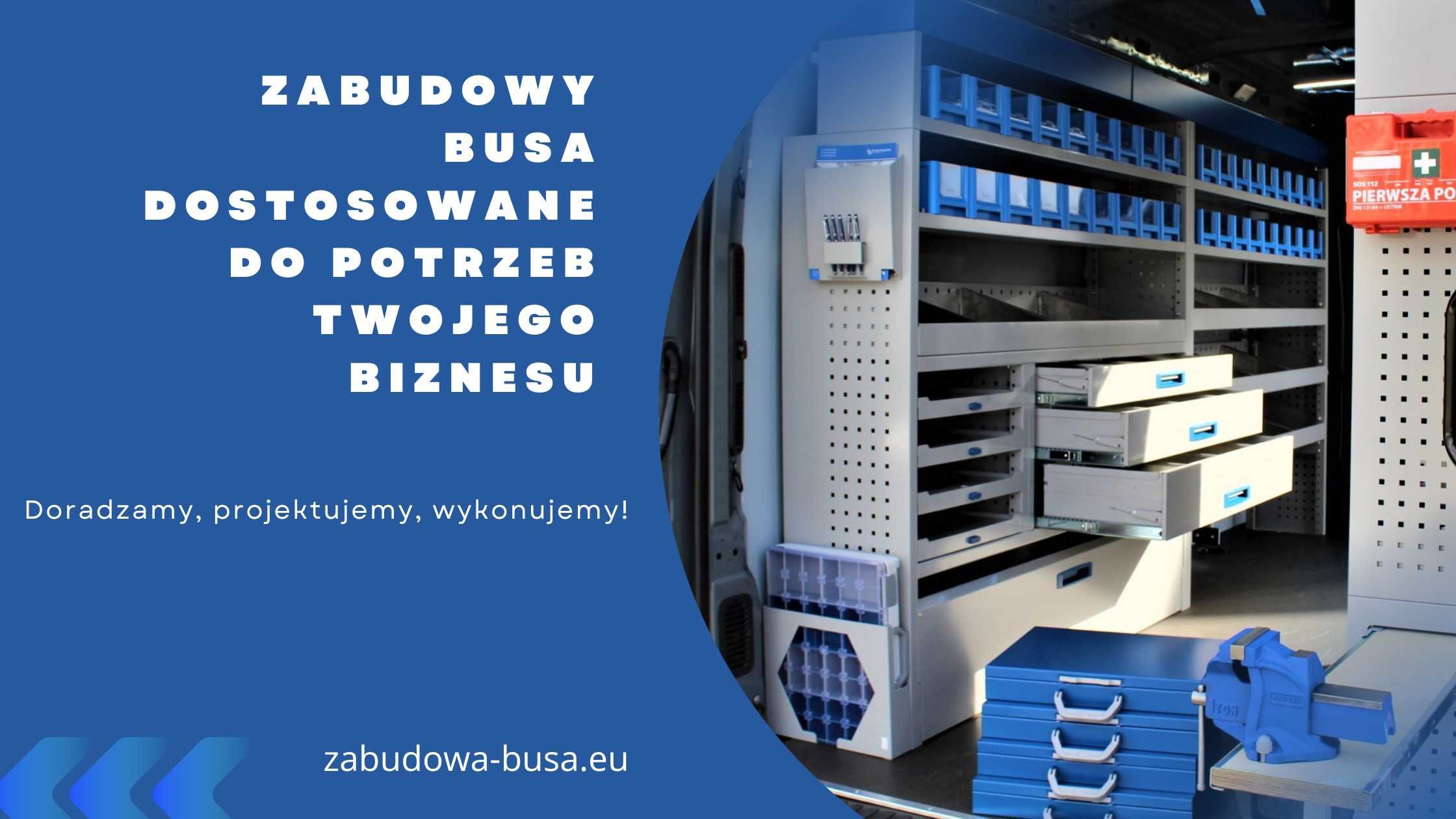 Zabudowa warsztatowa, serwisowa Master, Ducato, Sprinter, Crafter, TGE