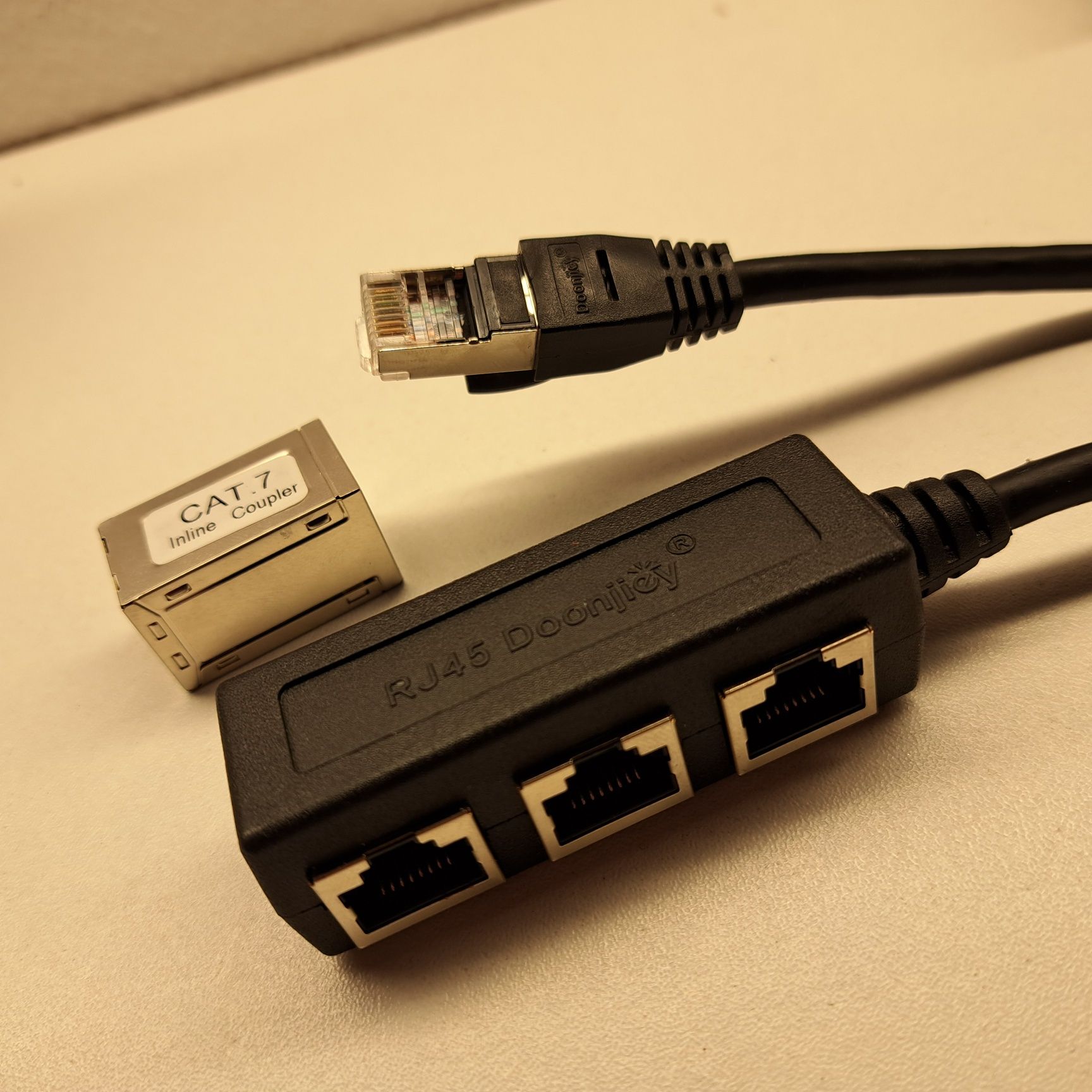 Rozdzielacz 1 do 3 gniazd LAN Gniazdo Ethernet Hub