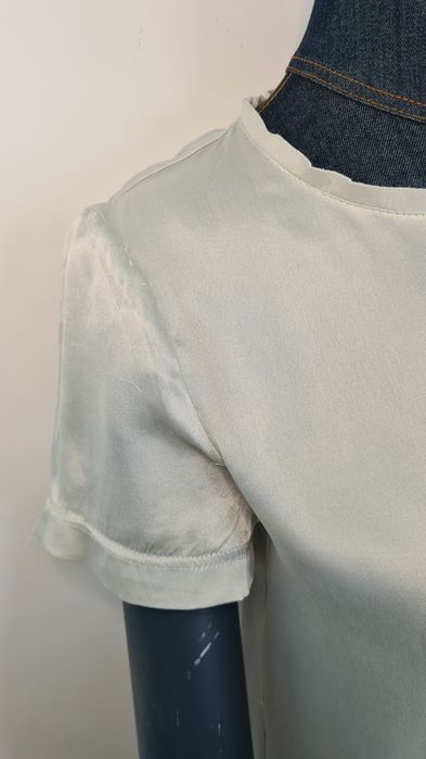 Bluzka Marc Cain. 95% Jedwab Silk. Szałwiowy. Rozmiar 36 S / 38 M