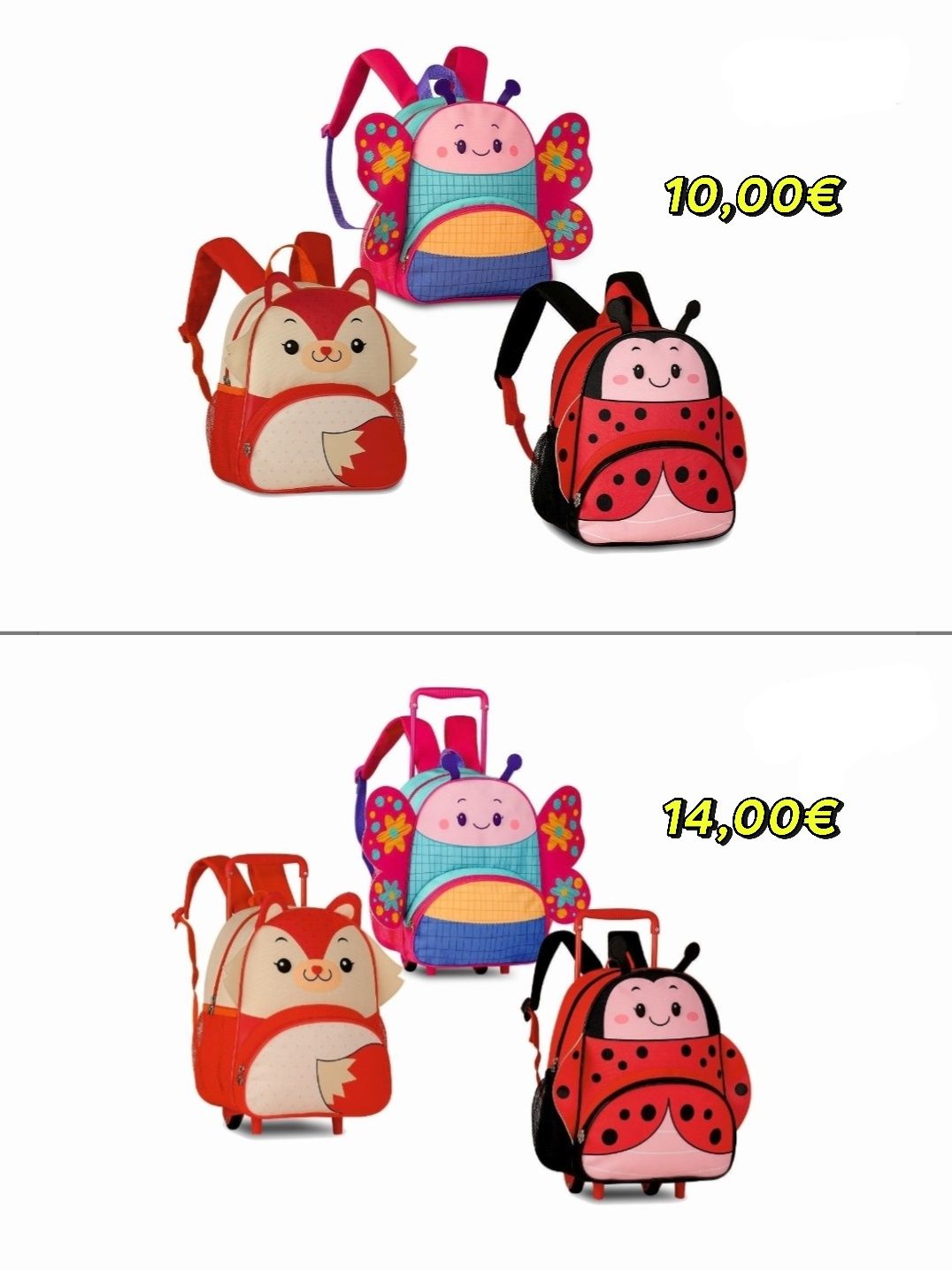 “Mochilas Infantis, Trolley e Lancheiras – A partir de 8€”