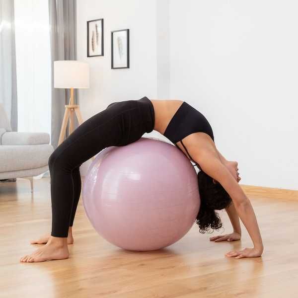 Bola de Yoga com Anel de Estabilidade e Bandas de Resistência Fitness