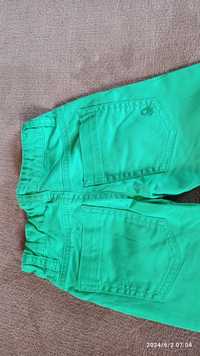 United colors od Benetton spodnie jeansy zielone nowe 100cm