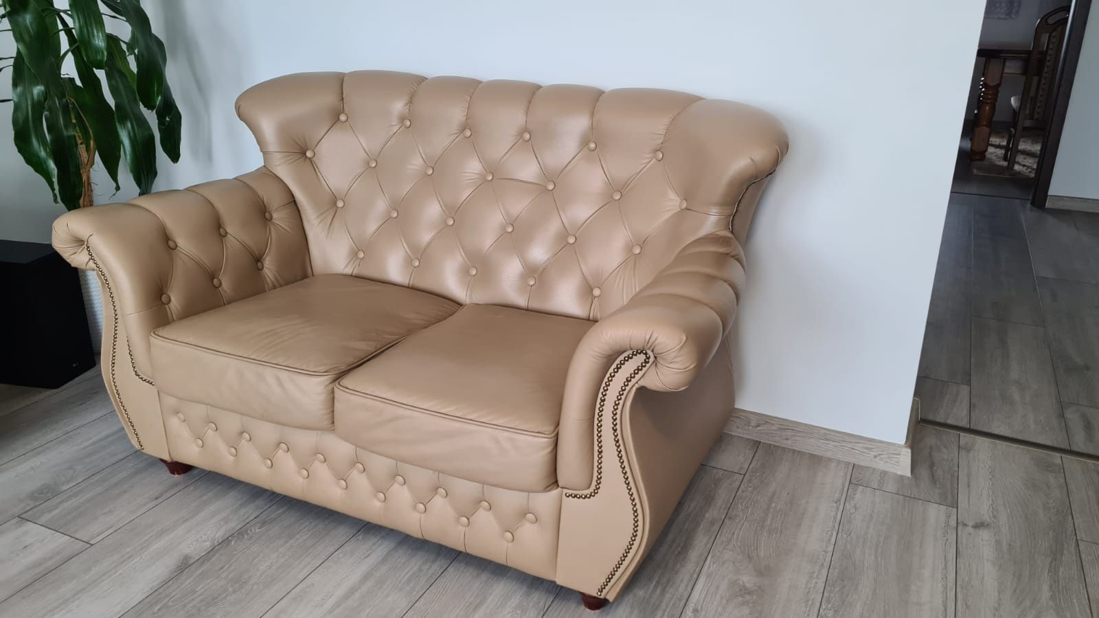 Sofa Kanapa Fotel Komplet Skórzany