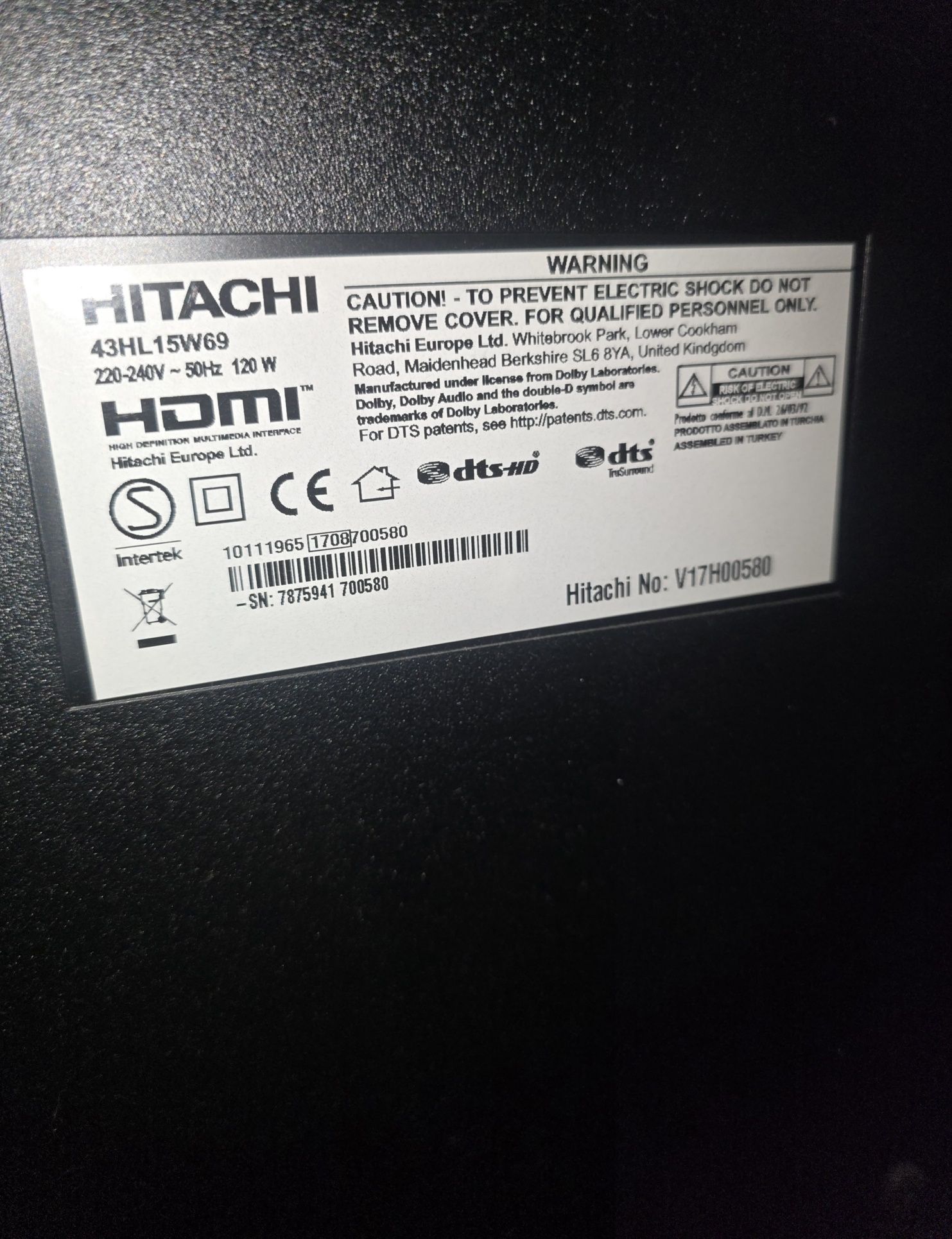 Telewizor HITACHI 43 cale 4K UHD