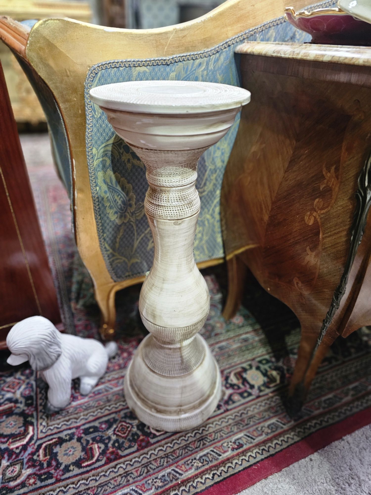 Kolumna osłonka na kwiat  kwietnik porcelana Capodimonte #1526 Stylowy