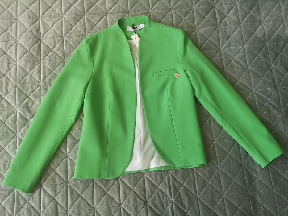 Zielony komplet LYKKE l Spodnium l Garnitur damski l 36 S l Nowy