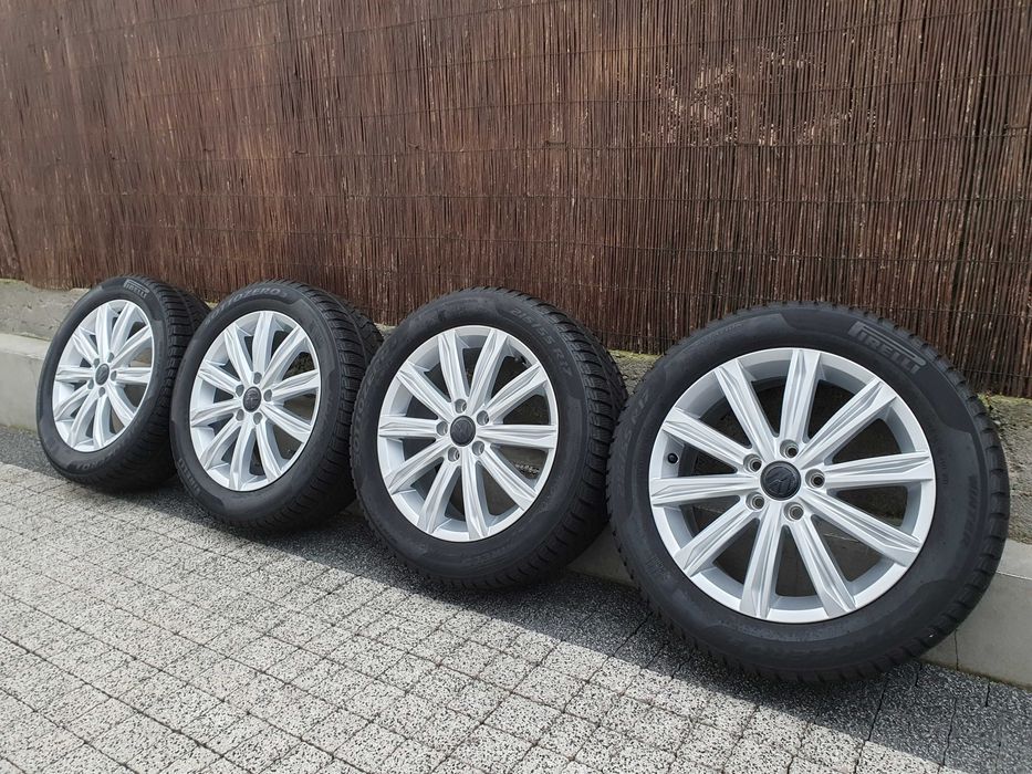 4x Oryginalne koła 17-stki 5x112 VW Touran 215/55/17 Pirelli 6,3mm