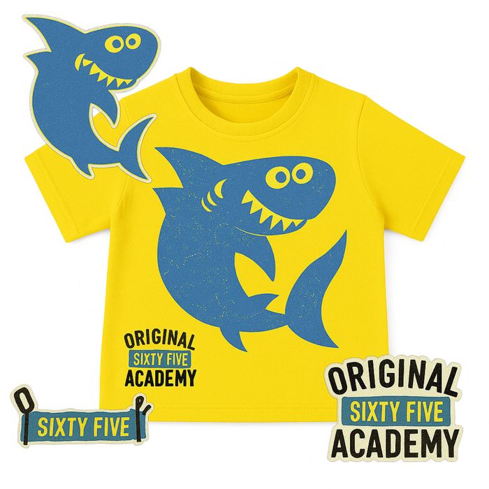 Żółta Bluzka z rekinem Minoti 12-18 m 80-86cm