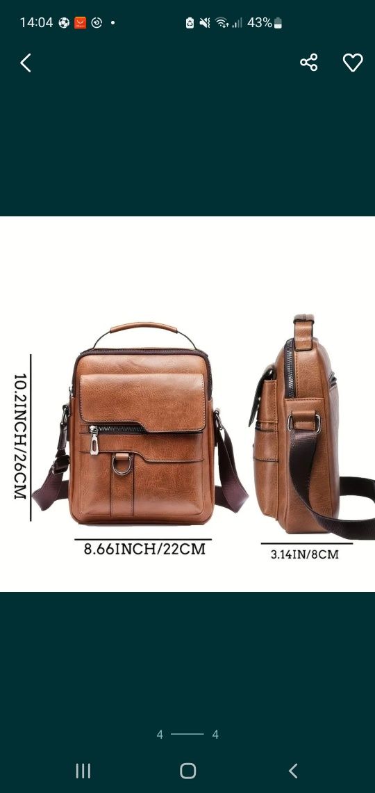 Torba na ramię crossbody męski
