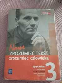 Nowe. Zrozumieć tekst, zrozumieć człowieka 3. Język polski podręcznik