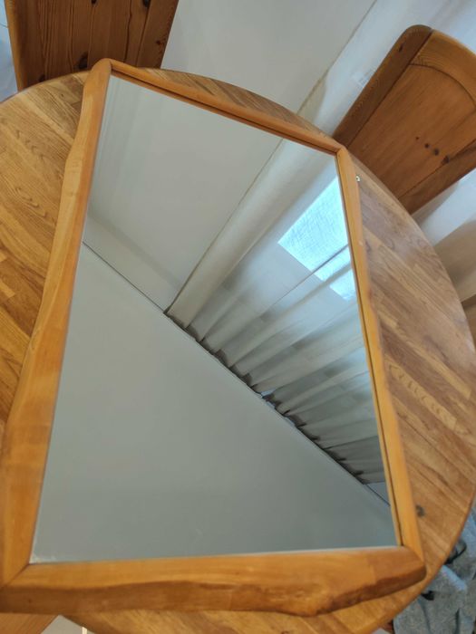 Lustro w drewnianej ramie 90x63
