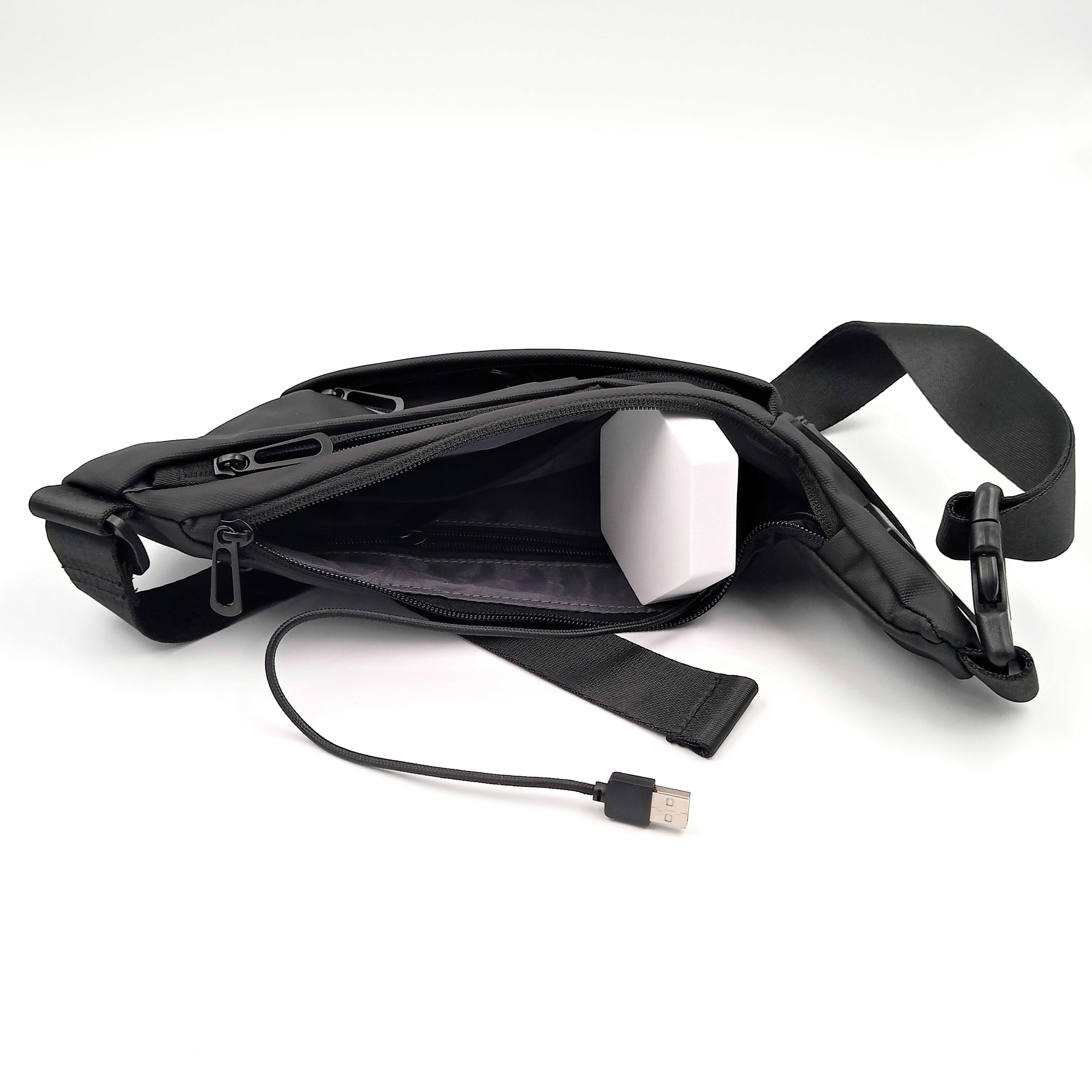 Torba saszetka męska na ramie USB