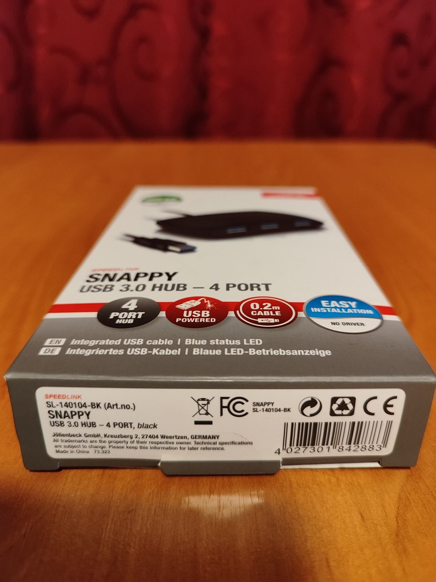 USB-Hub SPEEDLINK Snappy 4-Port USB 3.0 (SL-140104-BK).