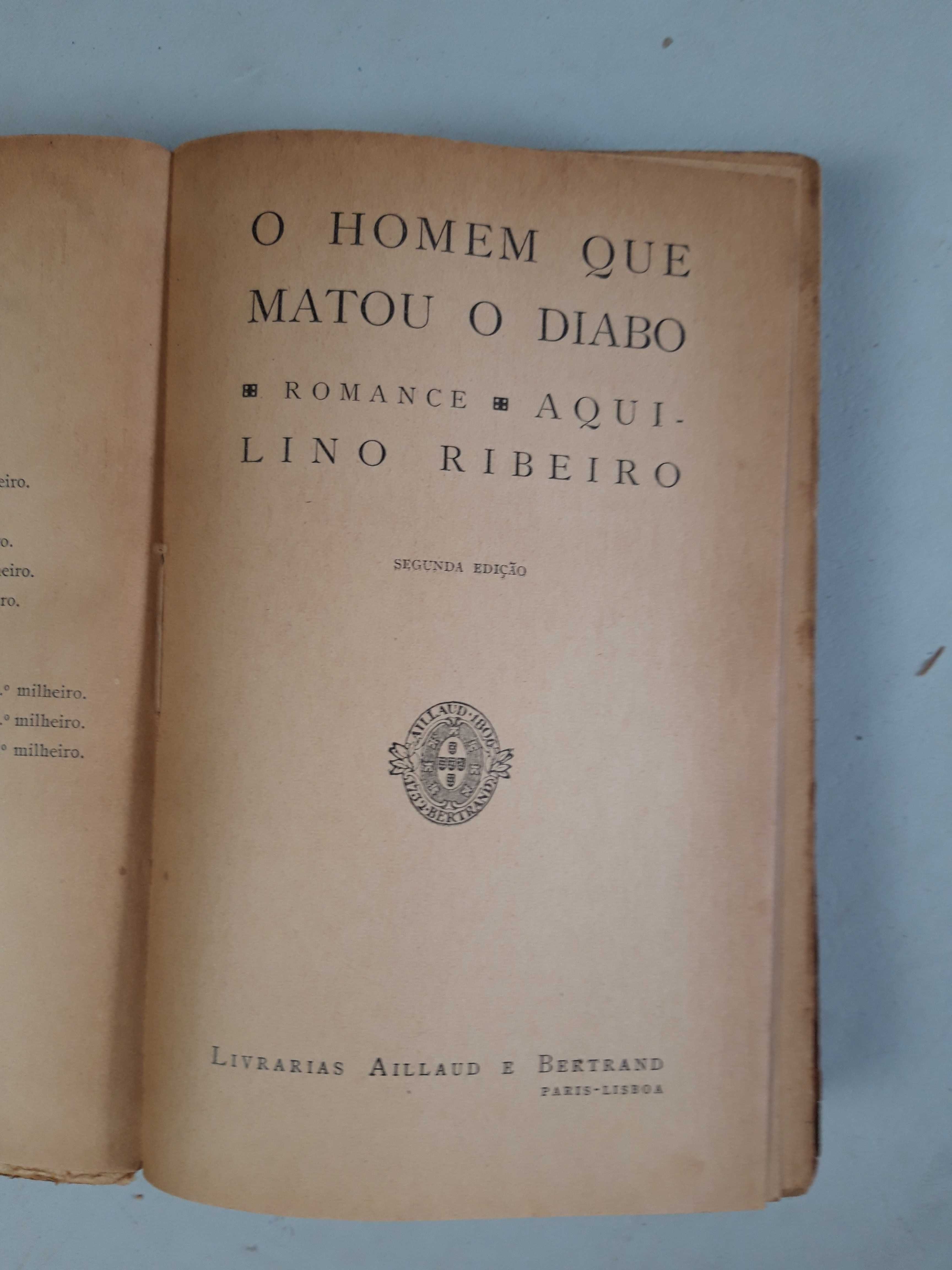 Livro - Ref CxC - Aquilino Ribeiro - O Homem que Matou o Diabo
