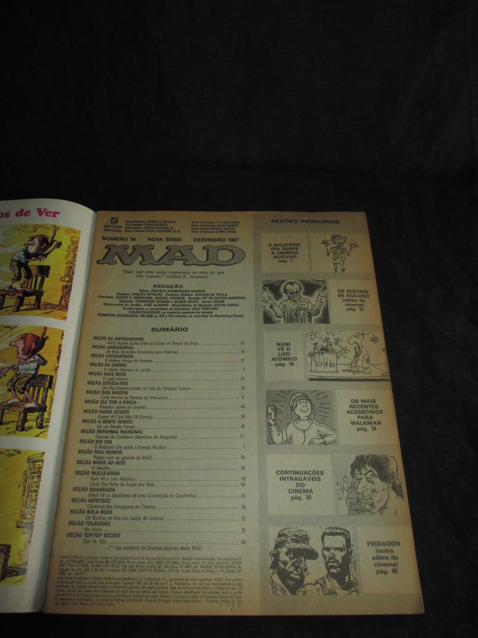 Revistas Mad Edição Brasileira 1987