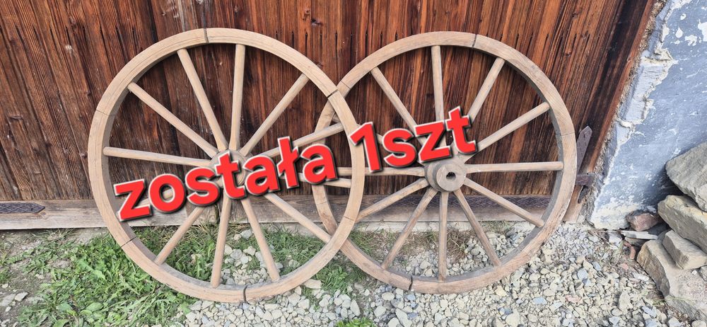 Stare koło do wozu wiekowe drewniane