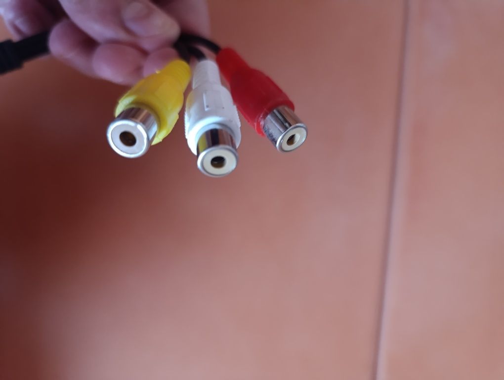 Cabo jack para vídeo composto e audio