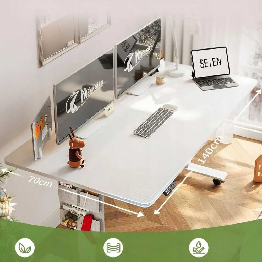 Nowe biurko elektryczne / regulowane / MAIDeSITe / 140x70cm !A1622!