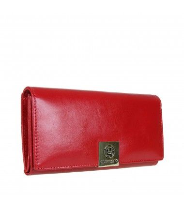 Duży portfel damski skórzany GREGORIO czerwony