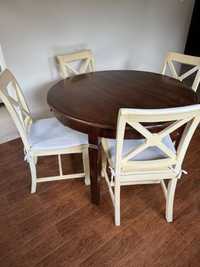 Zestaw stół i krzesła styl kolonialny