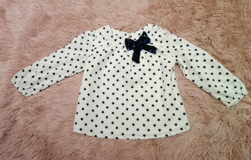 Bluzka gwiazdki, kokarda cekiny, Nutmeg