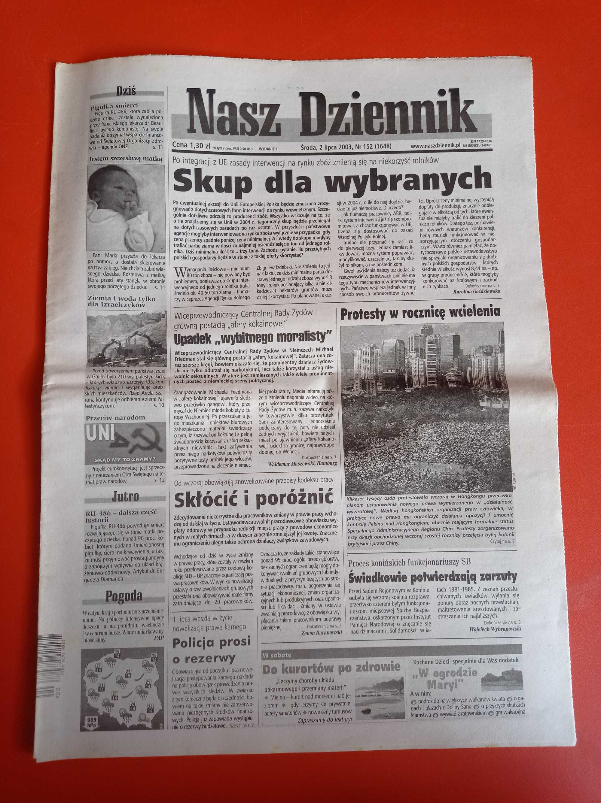 Nasz Dziennik, nr 152/2003, 2 lipca 2003