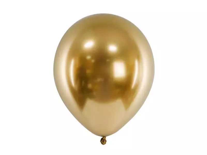 Balony Glossy złoty 30cm 50szt. PartyDeco. Nowy Produkt